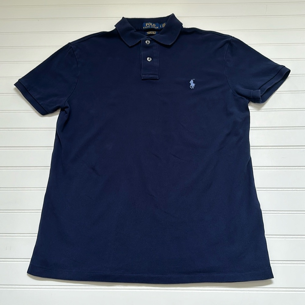 Ralph Lauren Navy Blue Polo Shirt Womens Small